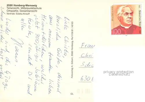 AK / Ansichtskarte Wernswig Homberg Mittelpunktschule Fachwerk Wernswig