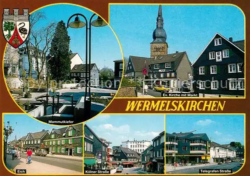 AK / Ansichtskarte Wermelskirchen Mammutkiefer Eich Koelner Strasse Telegrafen Strasse Wermelskirchen
