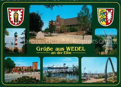 AK / Ansichtskarte Wedel_Pinneberg Elbpartie Windmuehle Wedel Pinneberg