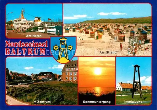 AK / Ansichtskarte Baltrum_Nordseebad Hafen Strand Inselglocke  Baltrum_Nordseebad