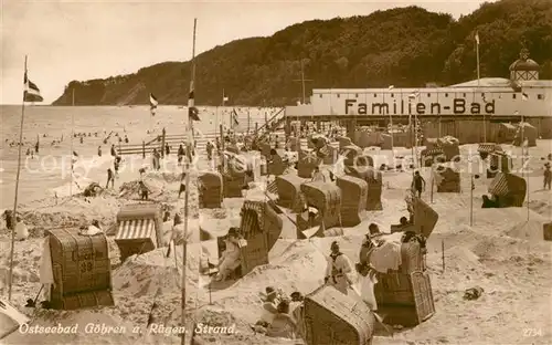 AK / Ansichtskarte Goehren_Ruegen Strand Familienbad Goehren Ruegen