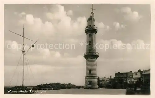 AK / Ansichtskarte Warnemuende_Ostseebad Leuchtturm Warnemuende_Ostseebad