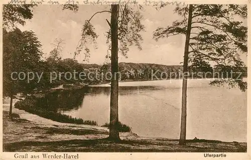 AK / Ansichtskarte Werder_Havel Uferpartie am Fluss Werder Havel