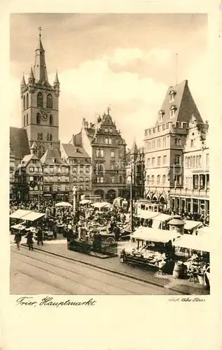 AK / Ansichtskarte Trier Hauptmarkt St Gangolf Kirche Trier