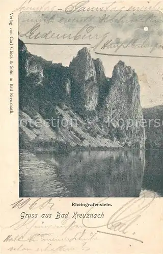 AK / Ansichtskarte Bad_Kreuznach Rheingrafenstein Felsformation an der Nahe Deutsche Reichspost Bad_Kreuznach
