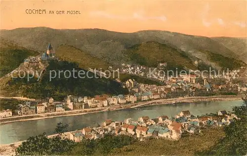 AK / Ansichtskarte Cochem_Mosel Panorama Moseltal mit Reichsburg Cochem Mosel