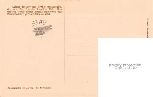 AK / Ansichtskarte Roes Ruine Pyrmont im Eltztal Roes