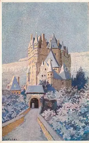 AK / Ansichtskarte Wierschem Burg Eltz Gedicht Adalbert von Chamisso Kulas Kuenstlerkarte Wierschem