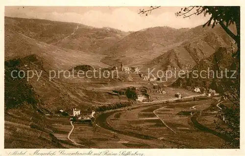 AK / Ansichtskarte Mayschoss Panorama Ahrtal mit Ruine Saffenburg Mayschoss