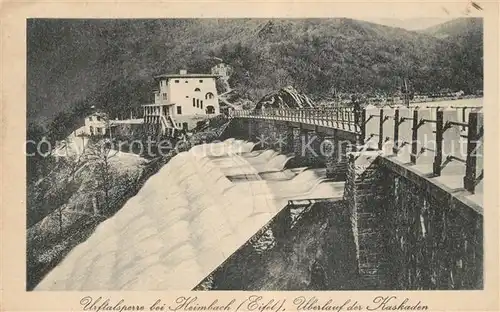 AK / Ansichtskarte Heimbach_Eifel Urftalsperre ueberlauf der Kaskaden Heimbach Eifel