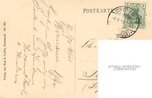 AK / Ansichtskarte Stromberg_Hunsrueck Ortsansicht mit Kirche Blick zur Fustenburg Stromberg Hunsrueck