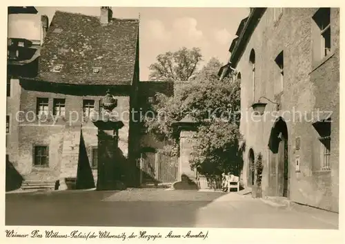 AK / Ansichtskarte Weimar_Thueringen Wittumspalais Witwensitz der Herzogin Anna Amalia Weimar Thueringen