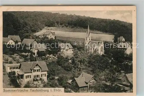 AK / Ansichtskarte Tautenburg Sommerfrische Ortsansicht mit Kirche Tautenburg