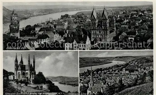 AK / Ansichtskarte Andernach Stadtpanorama Remagen Apollinariskirche Linz am Rhein Andernach