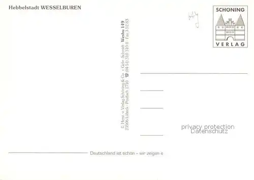 AK / Ansichtskarte Wesselburen Fliegeraufnahme Wohnhaeuser Wappen Wesselburen