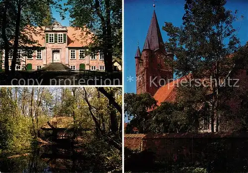 AK / Ansichtskarte Westerstede Schloss Fikensolt Wassermuehle in Ocholt Howiek St. Petrikirche Westerstede