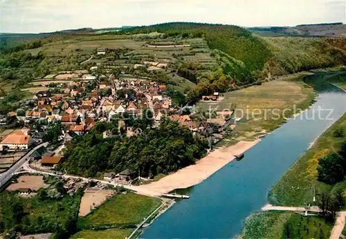 AK / Ansichtskarte Polle Fliegeraufnahme Weser Polle