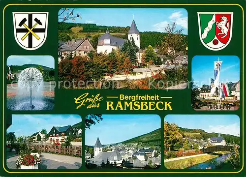 AK / Ansichtskarte Ramsbeck Brunnen Bruecke  Ramsbeck