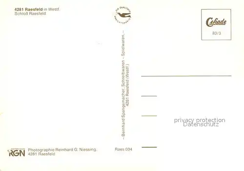 AK / Ansichtskarte Raesfeld Schloss Raesfeld