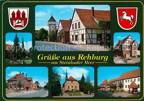 AK / Ansichtskarte Rehburg_Bad Kirche Fachwerk Steinhuder Meer Rehburg_Bad