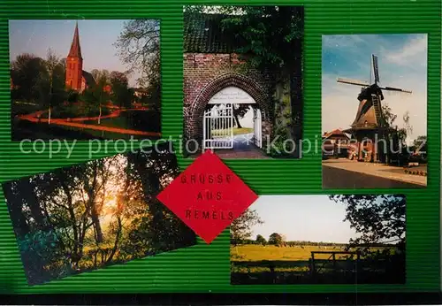 AK / Ansichtskarte Remels Windmuehle Kirche  Remels