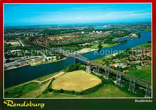 AK / Ansichtskarte Rendsburg Fliegeraufnahme Nord Ostsee Kanal Rendsburg