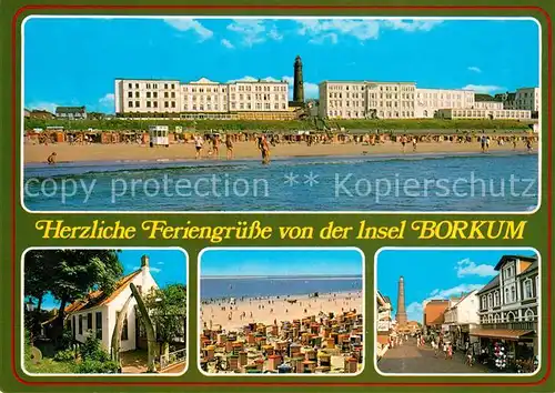 AK / Ansichtskarte Borkum_Nordseebad Strand Leuchtturm  Borkum_Nordseebad