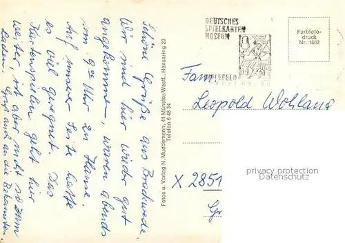 AK / Ansichtskarte Brackwede_Westfalen Stadtpark Treppenstrasse Kirche Brackwede_Westfalen