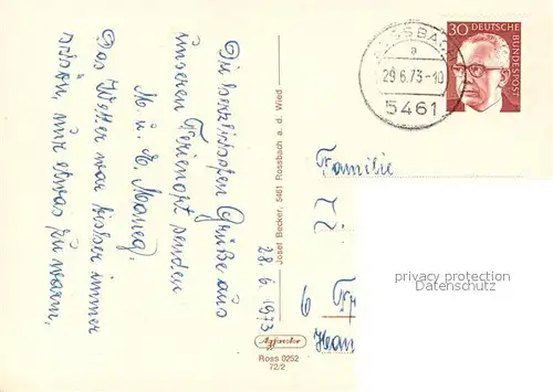 AK / Ansichtskarte Rossbach_Wied Fliegeraufnahme Kirche mit Kriegerdenkmal Strandbad Blick von der Weissenfelser Lay Rossbach Wied