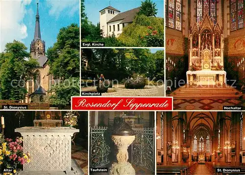 AK / Ansichtskarte Seppenrade Kirchen Altar Taufstein  Seppenrade