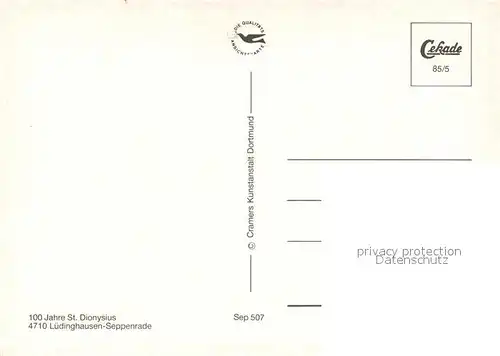 AK / Ansichtskarte Seppenrade Kirchen Altar Taufstein  Seppenrade