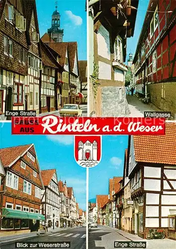 AK / Ansichtskarte Rinteln Enge Strasse Wallgasse Weserstrasse  Rinteln