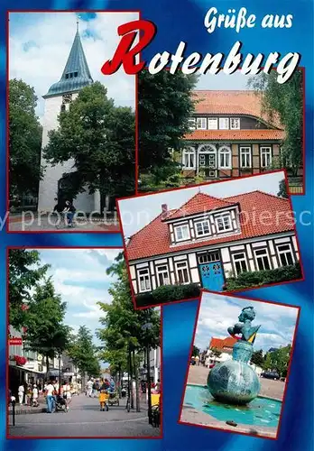 AK / Ansichtskarte Rotenburg_Wuemme Fachwerk Kirche Brunnen Rotenburg Wuemme