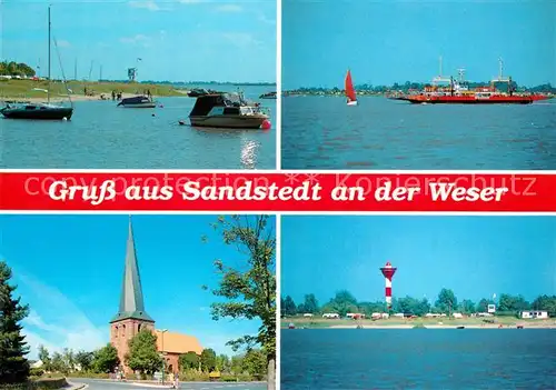 AK / Ansichtskarte Sandstedt Weser Kirche Sandstedt