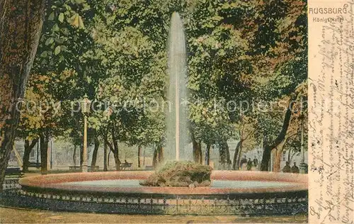 AK / Ansichtskarte Augsburg Koenigsplatz Brunnen Augsburg