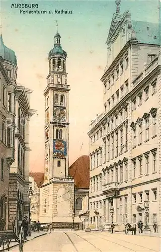 AK / Ansichtskarte Augsburg Perlachturm und Rathaus Augsburg