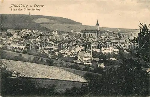 AK / Ansichtskarte Annaberg Buchholz_Erzgebirge Blick vom Schreckenberg Annaberg Buchholz