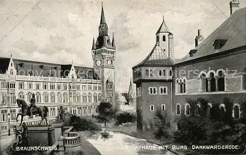 Braunschweig Neues Rathaus mit Burg Dankwarderode Braunschweig