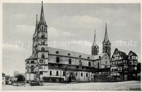 Bamberg Dom mit Eingang zur alten Hofhaltung Bamberg