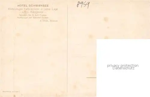 Hohenschwangau Hotel Schwansee mit Tegelberg Straussberg und Saeuling Hohenschwangau