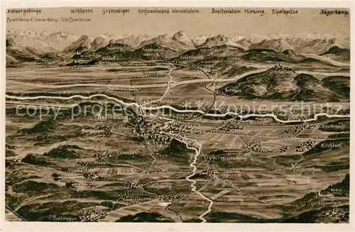 Bad_Aibling Panoramakarte mit Kaisergebirge Bad_Aibling