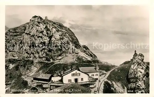 Wendelsteinhaus mit Gipfel und Kirchl Wendelsteinhaus