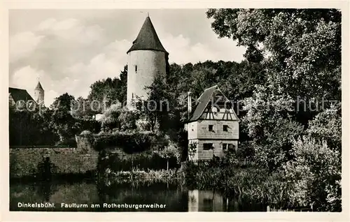 Dinkelsbuehl Faulturm am Rothenburgerweiher Dinkelsbuehl
