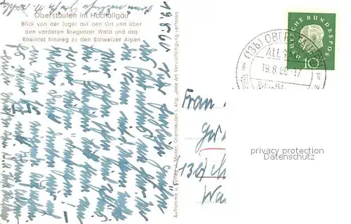 Oberstaufen Blick von der Juget mit Churfirsten Altmann Saentis Oberstaufen