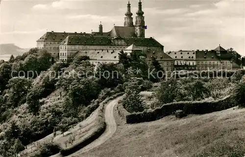 Bad_Staffelstein Schloss Banz mit Staffelberg Bad_Staffelstein