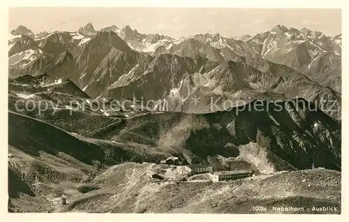 Nebelhorn Fliegeraufnahme mit Nebelhorn Bergstation Nebelhorn
