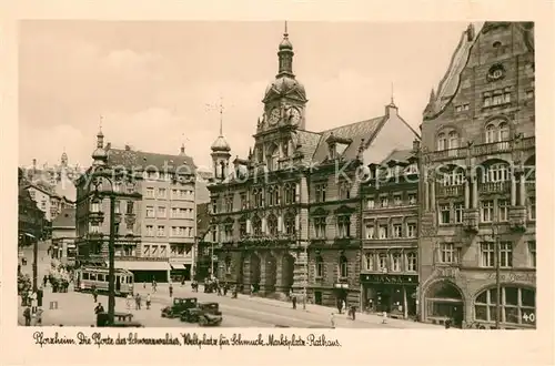 Pforzheim Marktplatz und Rathaus Pforzheim