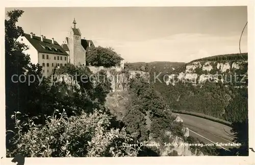 Donautal Schloss Werenwag vom Schreifelsen Donautal