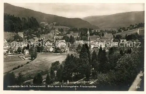 Herrenalb_Schwarzwald Blick vom Erholungsheim Friedenshoehe 