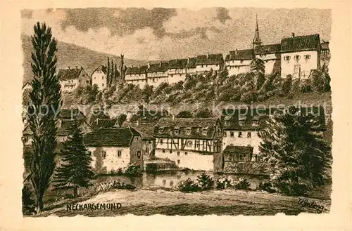 Neckargemuend Alte Stadtmauer Neckargemuend